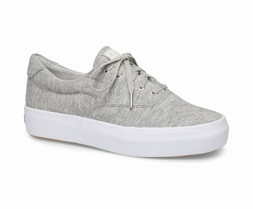 Women's Keds Rise Jersey Sneakers Grey 0651428PH - South Africa